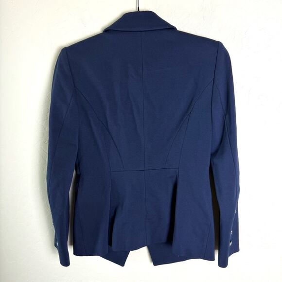 White House Black Market Navy Blue Military Button Blazer Jacket 0 570277166 - Picture 9 of 16